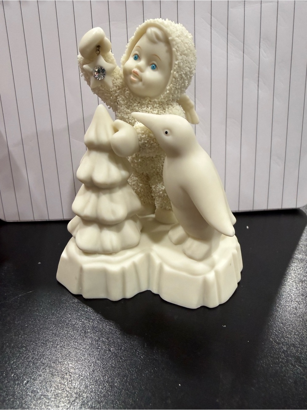 Department 56 Snowbabies collectible titled "Reach for the Moon,